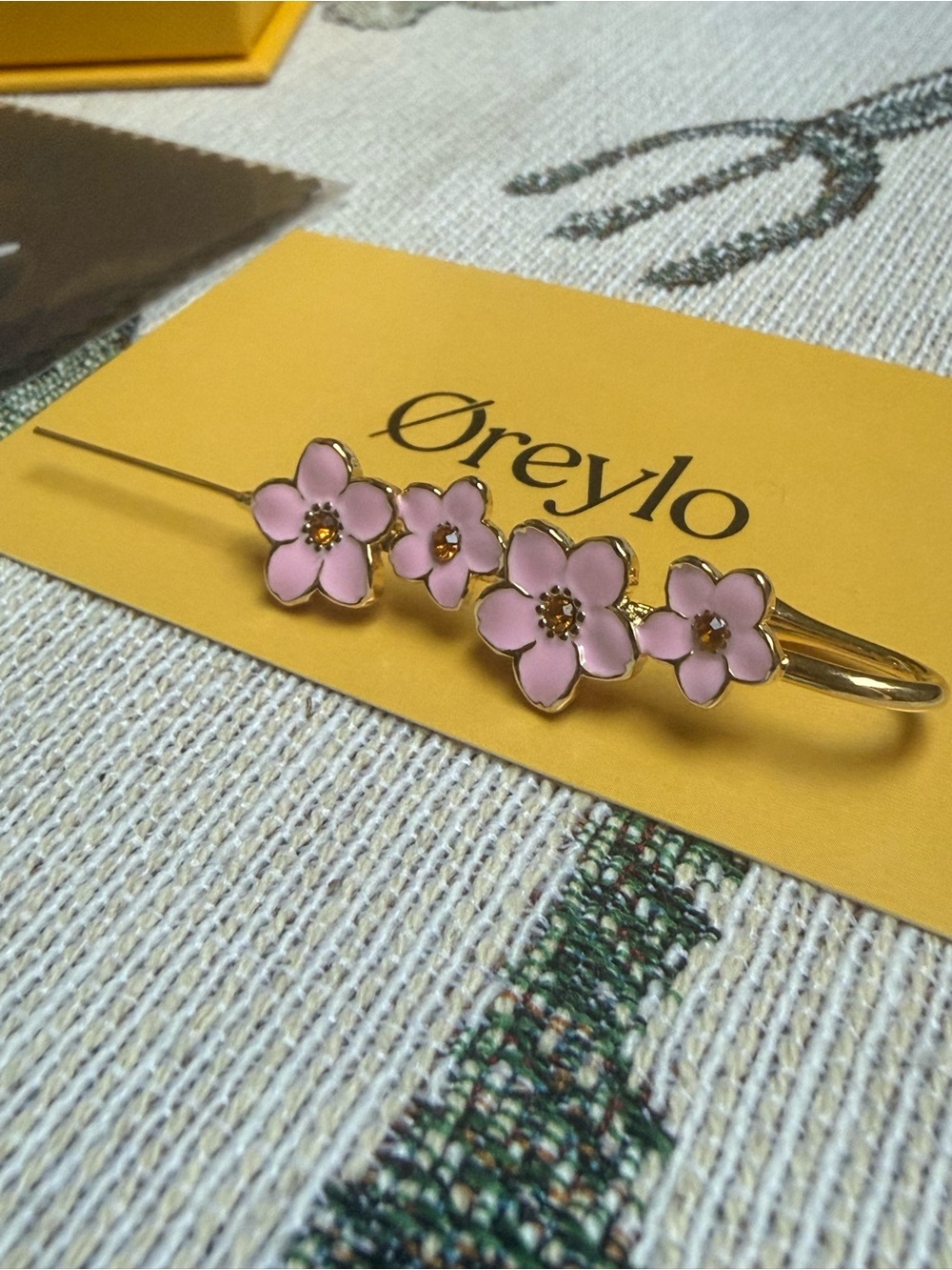 Oreylo Cherry Blossom Helix Hook Earring